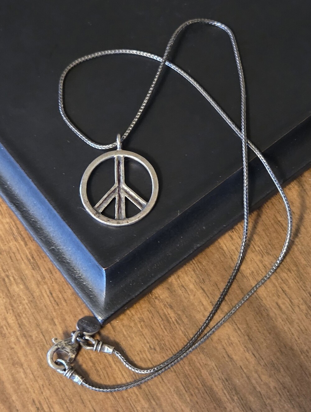 Rare Silpada Sterling Silver Peace Necklace